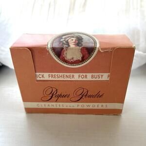 Vintage Papier Poudre Display Box 12 Booklets Oil Blotting Paper Makeup Rare